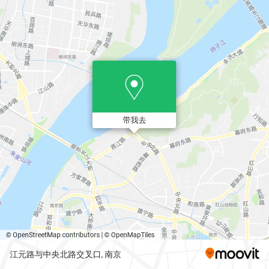 江元路与中央北路交叉口地图