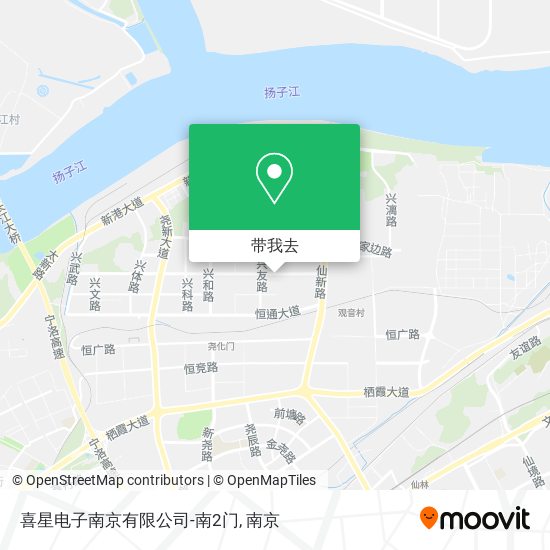 喜星电子南京有限公司-南2门地图