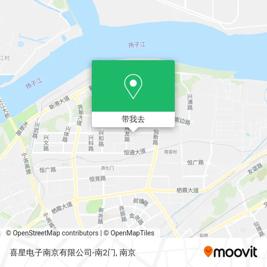 喜星电子南京有限公司-南2门地图