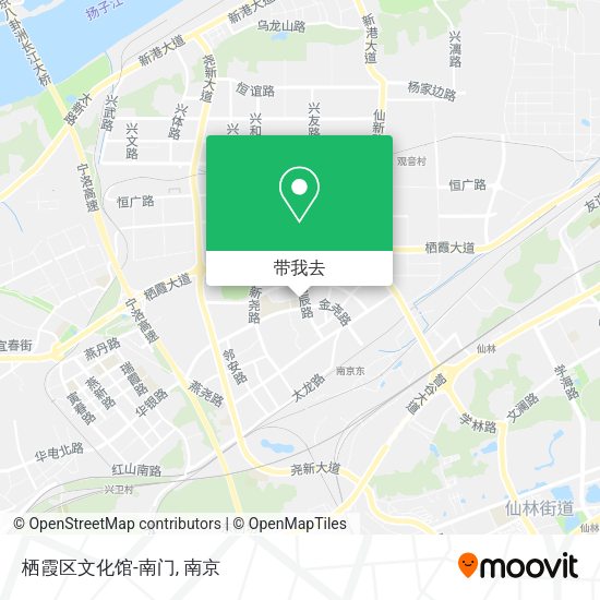 栖霞区文化馆-南门地图