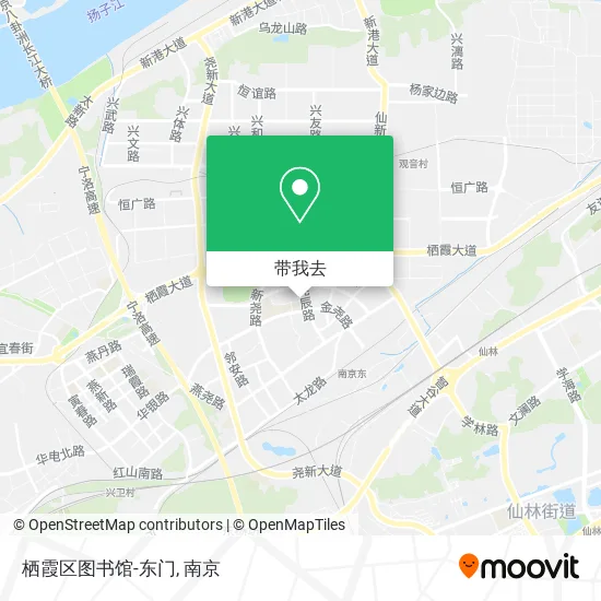 栖霞区图书馆-东门地图