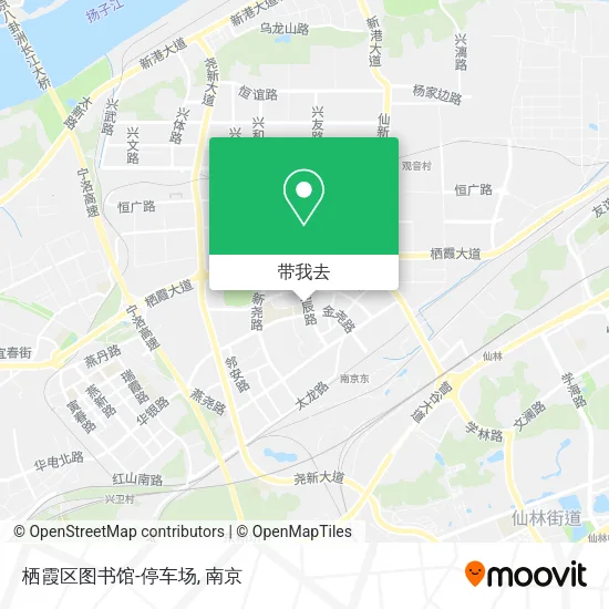 栖霞区图书馆-停车场地图