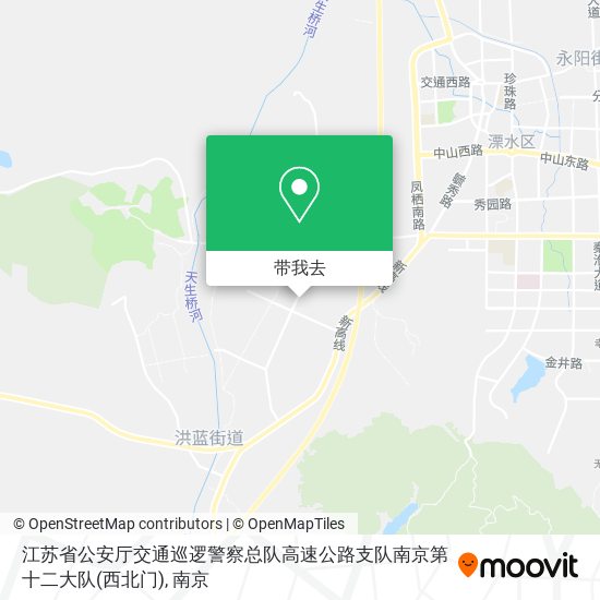 江苏省公安厅交通巡逻警察总队高速公路支队南京第十二大队(西北门)地图