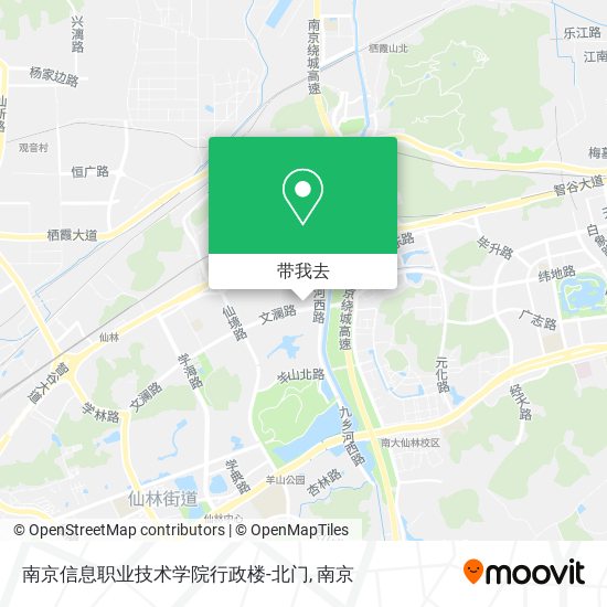 南京信息职业技术学院行政楼-北门地图