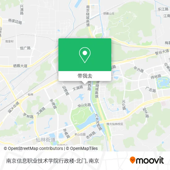 南京信息职业技术学院行政楼-北门地图