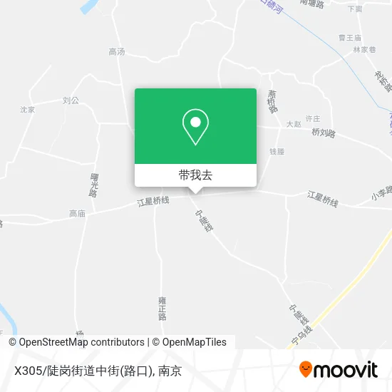 X305/陡岗街道中街(路口)地图