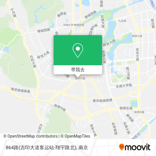 864路(吉印大道客运站-翔宇路北)地图