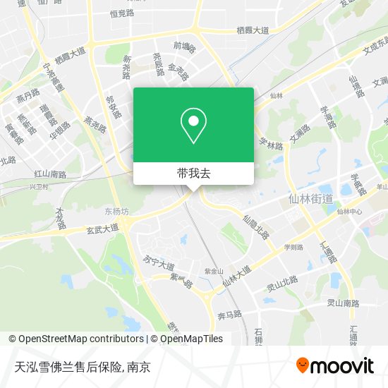 天泓雪佛兰售后保险地图
