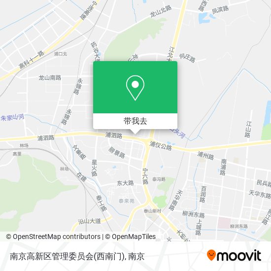 南京高新区管理委员会(西南门)地图