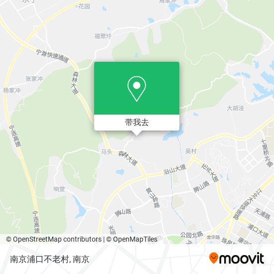 南京浦口不老村地图