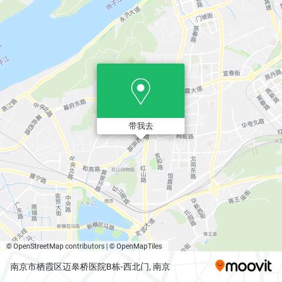 南京市栖霞区迈皋桥医院B栋-西北门地图