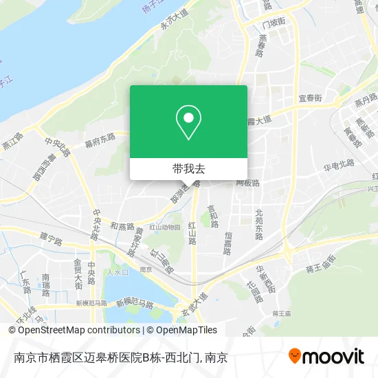南京市栖霞区迈皋桥医院B栋-西北门地图