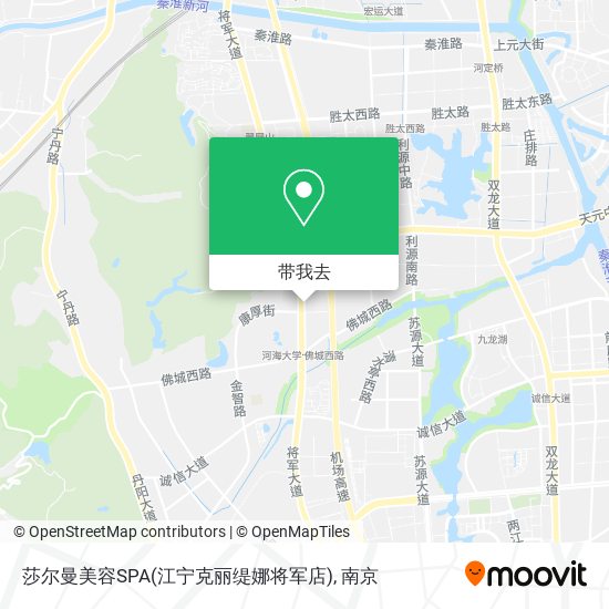 莎尔曼美容SPA(江宁克丽缇娜将军店)地图