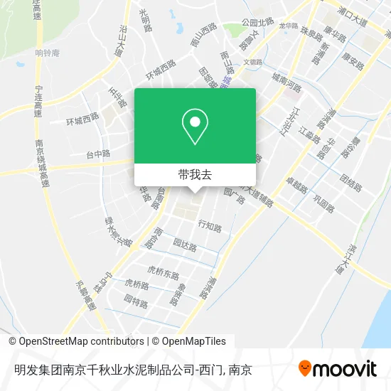 明发集团南京千秋业水泥制品公司-西门地图