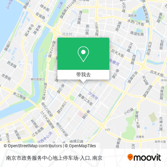 南京市政务服务中心地上停车场-入口地图