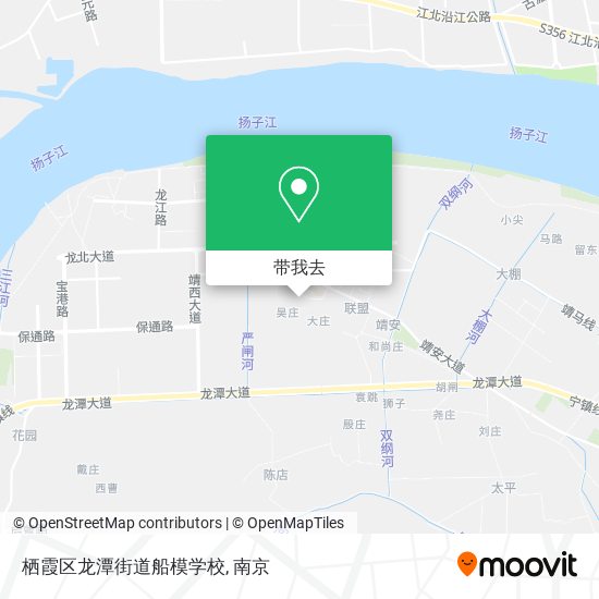 栖霞区龙潭街道船模学校地图