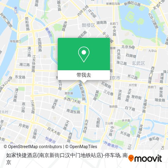 如家快捷酒店(南京新街口汉中门地铁站店)-停车场地图