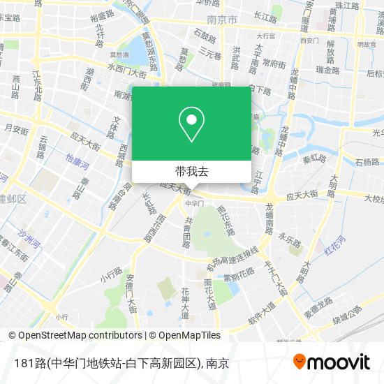 181路(中华门地铁站-白下高新园区)地图