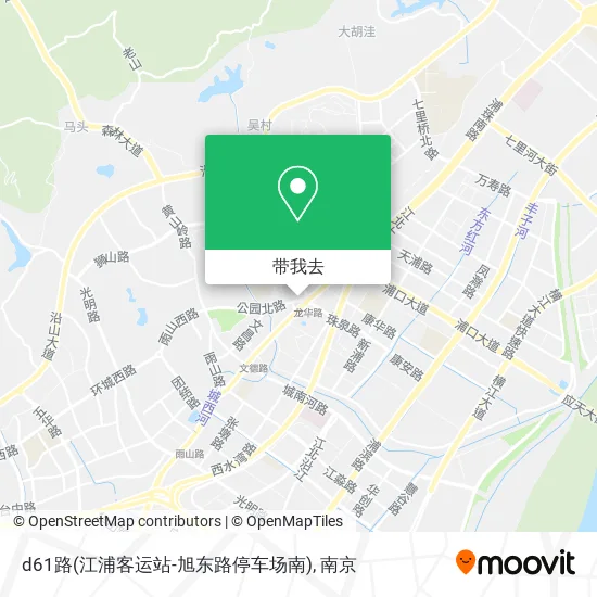 d61路(江浦客运站-旭东路停车场南)地图