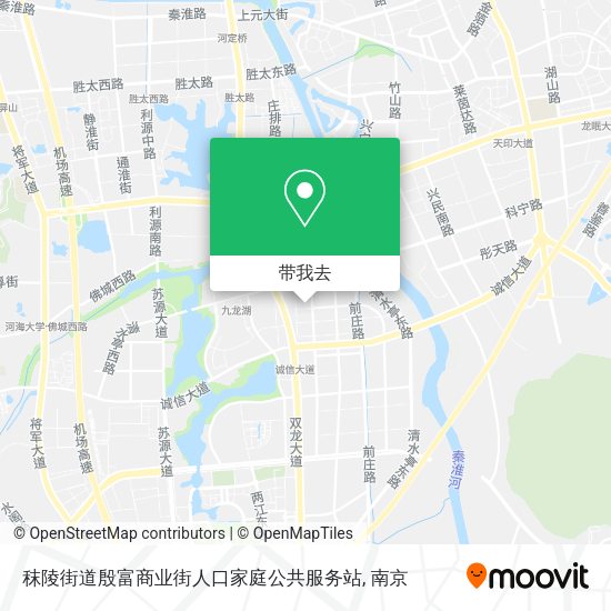 秣陵街道殷富商业街人口家庭公共服务站地图