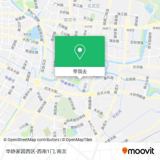 华静家园西区-西南1门地图