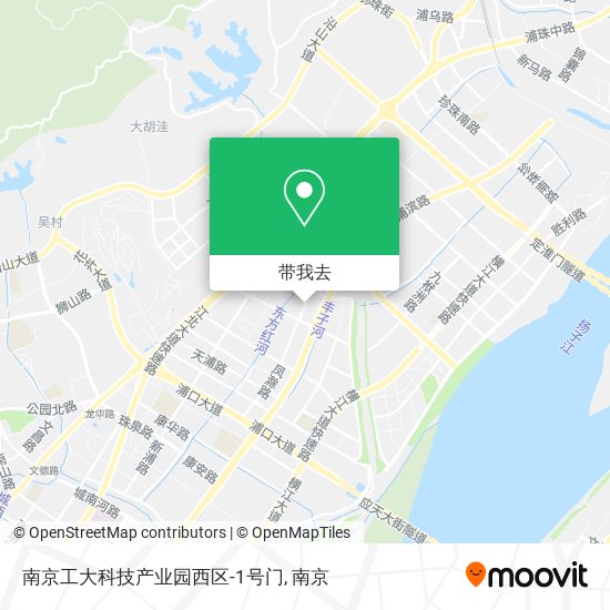 南京工大科技产业园西区-1号门地图