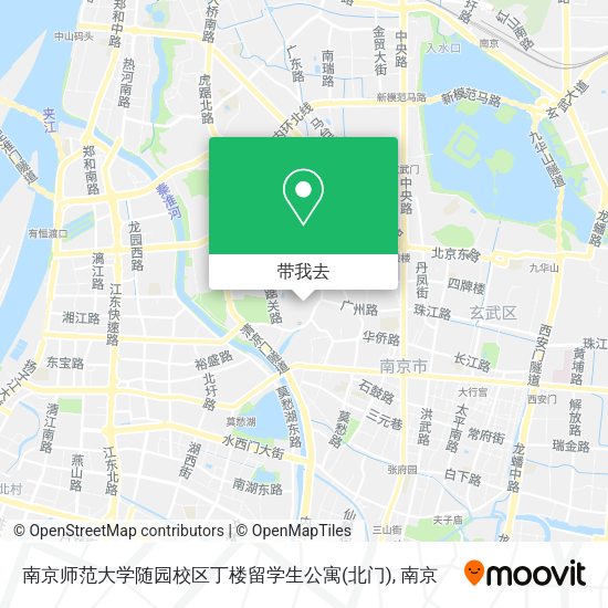 南京师范大学随园校区丁楼留学生公寓(北门)地图