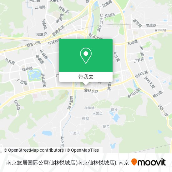 南京旅居国际公寓仙林悦城店(南京仙林悦城店)地图