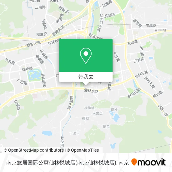南京旅居国际公寓仙林悦城店(南京仙林悦城店)地图