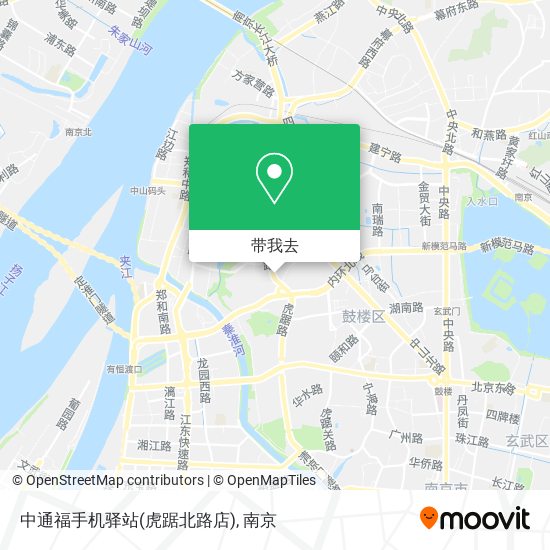 中通福手机驿站(虎踞北路店)地图