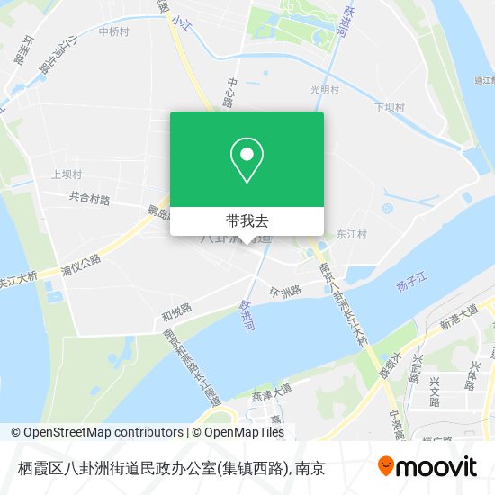 栖霞区八卦洲街道民政办公室(集镇西路)地图