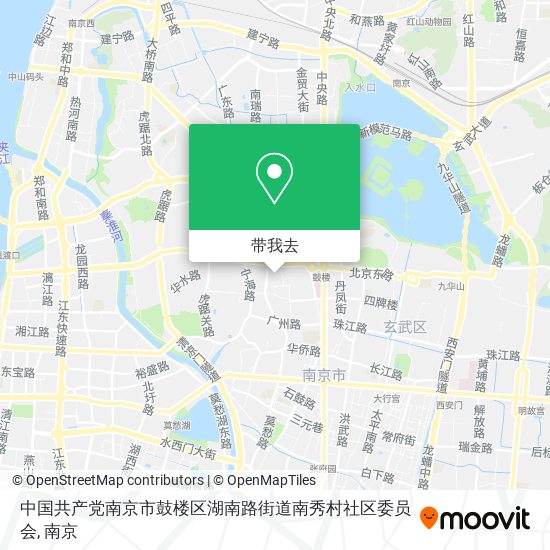 中国共产党南京市鼓楼区湖南路街道南秀村社区委员会地图