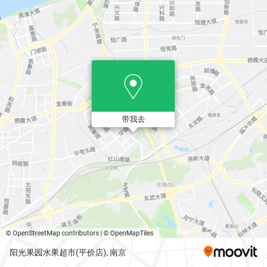 阳光果园水果超市(平价店)地图