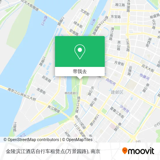 金陵滨江酒店自行车租赁点(万景园路)地图