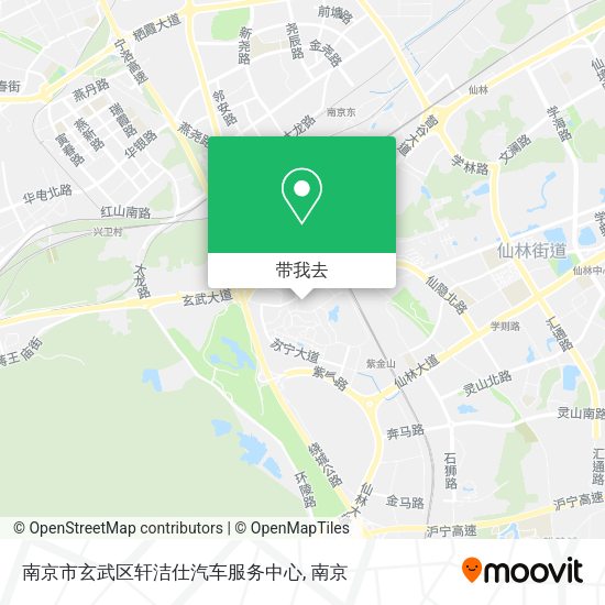 南京市玄武区轩洁仕汽车服务中心地图