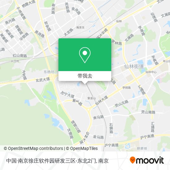 中国·南京徐庄软件园研发三区-东北2门地图