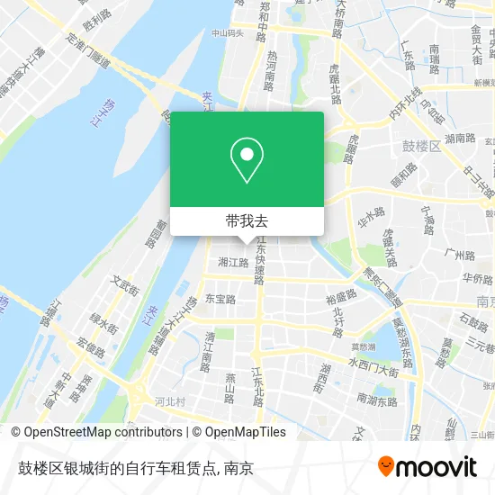 鼓楼区银城街的自行车租赁点地图