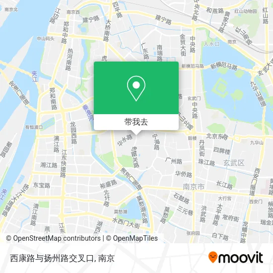 西康路与扬州路交叉口地图
