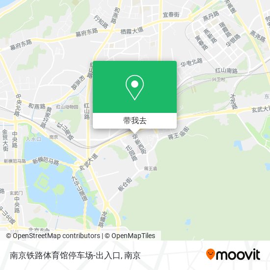 南京铁路体育馆停车场-出入口地图