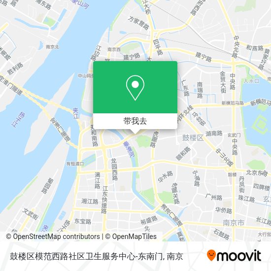 鼓楼区模范西路社区卫生服务中心-东南门地图