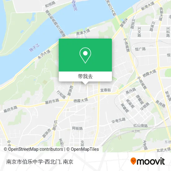 南京市伯乐中学-西北门地图