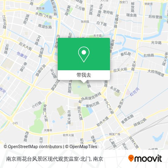 南京雨花台风景区现代观赏温室-北门地图