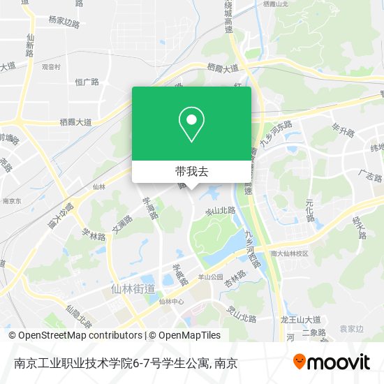南京工业职业技术学院6-7号学生公寓地图