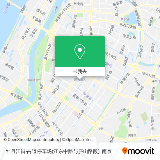 牡丹江街-占道停车场(江东中路与庐山路段)地图