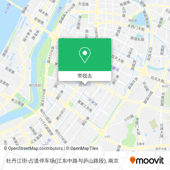 牡丹江街-占道停车场(江东中路与庐山路段)地图