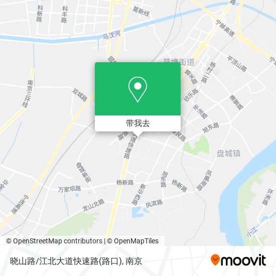晓山路/江北大道快速路(路口)地图
