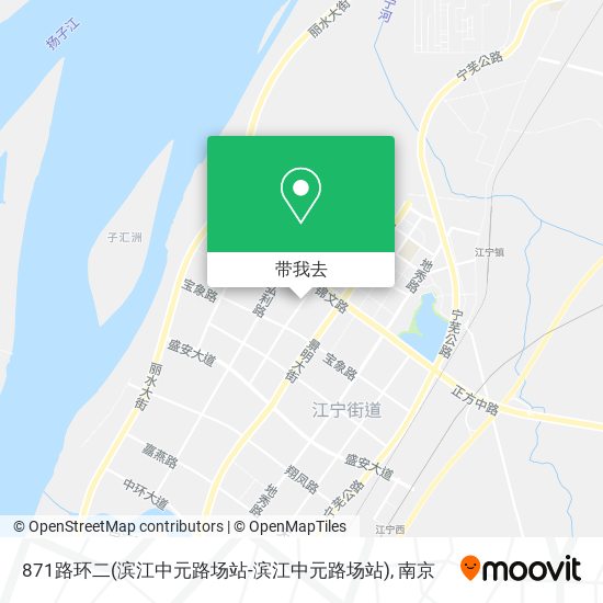 871路环二(滨江中元路场站-滨江中元路场站)地图