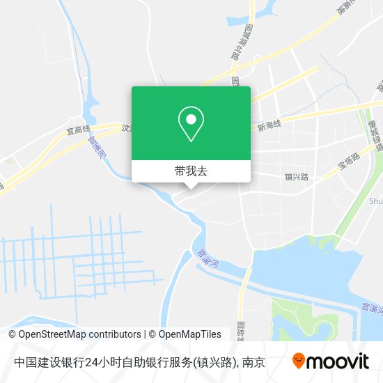 中国建设银行24小时自助银行服务(镇兴路)地图