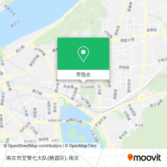 南京市交警七大队(栖霞区)地图