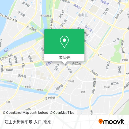 江山大街停车场-入口地图